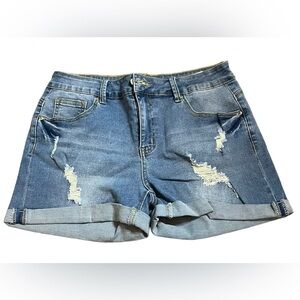 Amazon brand women’s blue jean shorts size large